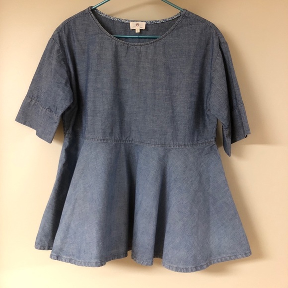 Anthropologie AG Adriano Goldschmied Peplum Top - Picture 2 of 5